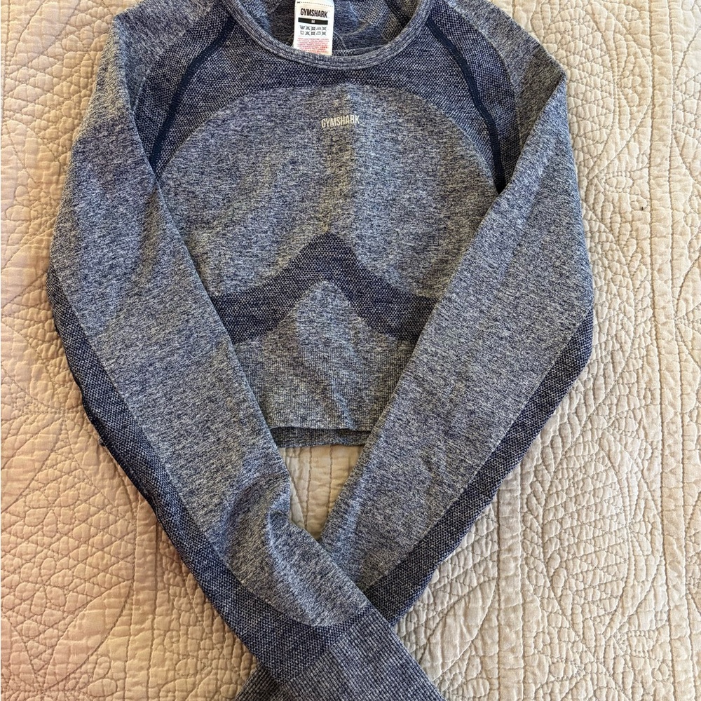 Gymshark Heathered Blue women’s long sleeve top